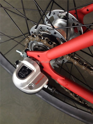 Cor Vermelha Bicicleta de 3 velocidades de engrenagem fixa com pneu Kenda e Neco Head Set em quadro de cromoly