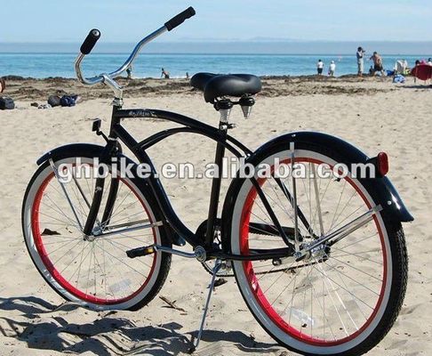 26 &quot;Homens e Mulheres Beach Cruiser Bike Qualquer cor Material de borda de alumínio CE endossado Bike