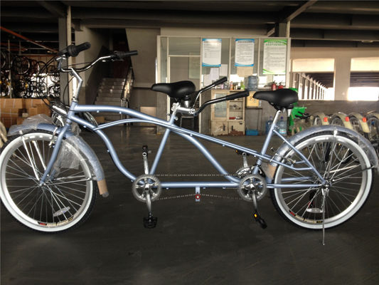 OEM 26 Inch Adult Tandem Beach Cruiser Bike com 1,8m de comprimento e 300kg de capacidade de carga