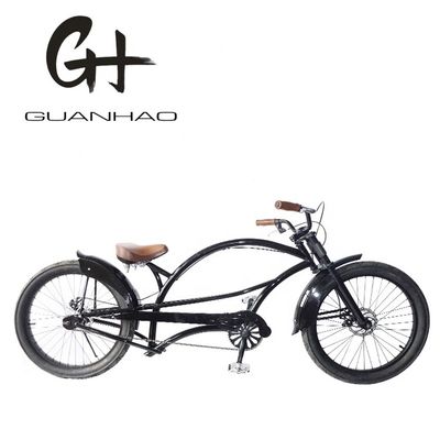 24 polegadas de cor vermelha Long Chopper Cruiser Bike com 24 * 3.0 Pneus e Alumínio Alloy Rim