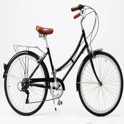 Bicicleta de velocidade única Classico City Cruiser Bike Mulheres Passo através Lady Bikes 1,8m Long