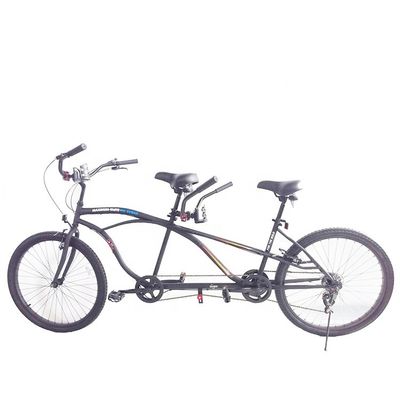 Marco de aço certificado CE 26 &quot;Shimano 7 velocidades Beach Cruiser Tandem Bike para dois pilotos