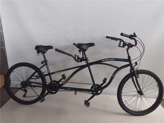 Marco de aço certificado CE 26 &quot;Shimano 7 velocidades Beach Cruiser Tandem Bike para dois pilotos