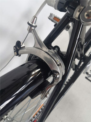 Elegante bicicleta de cidade clássica feminina de 7 velocidades com borda de alumínio e pneus Kenda