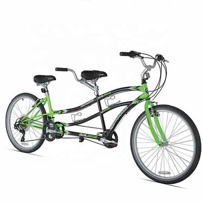Quadro de aço CE 26 &quot;dual driver 21 velocidades Tandem Bike para duas pessoas OEM Duplo assento