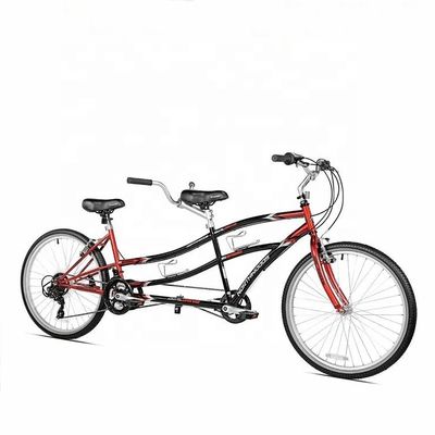 Quadro de aço CE 26 &quot;dual driver 21 velocidades Tandem Bike para duas pessoas OEM Duplo assento