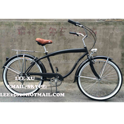 Bicicleta Beach Cruiser de 6 velocidades, confortável e durável, para homens, com crankset de 170 mm