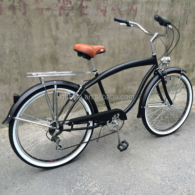 Bicicleta Beach Cruiser de 6 velocidades, confortável e durável, para homens, com crankset de 170 mm