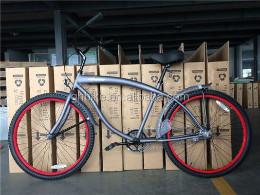 City Bike Gloss Peso 19kg Forca de Aço Beach Cruiser Bike para Condução Urbana