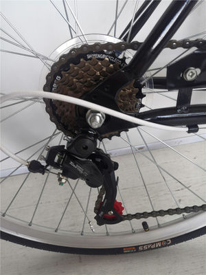 Roda dianteira e traseira V freio 7 velocidade 26 polegadas bicicleta personalizada adultos mulheres cidade cruzeiro bicicleta com quadro duro