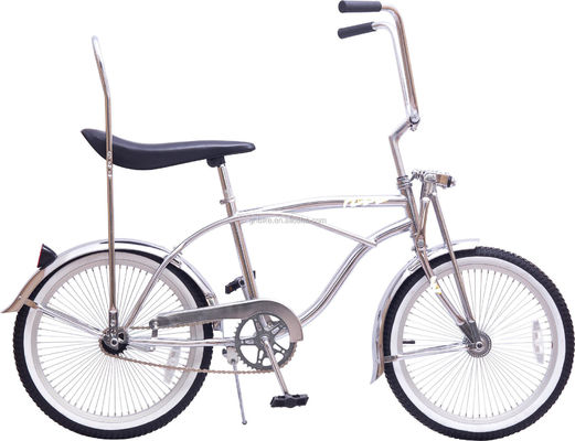 14KGS Cores pretas Sport Beach Cruiser Bike Lowrider Bike com sela de couro