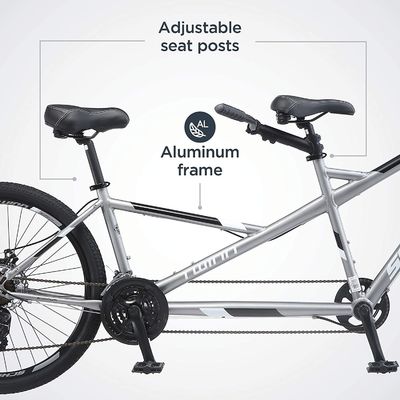 Bicicleta para duas pessoas Tandem 26&quot; 21s Marchas 1 Velocidade 120kg Capacidade de carga Escolha popular