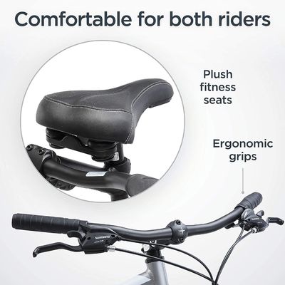 Bicicleta para duas pessoas Tandem 26&quot; 21s Marchas 1 Velocidade 120kg Capacidade de carga Escolha popular