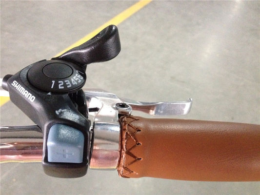 15 kg de mulheres passo através de bicicleta DAMAS CLÁSICA 7 velocidades de bicicleta com dois cestos de design