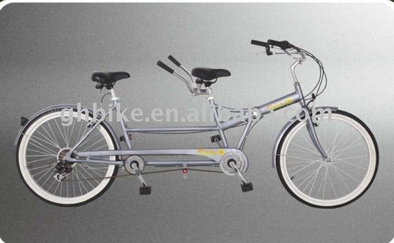 Shimano 7 Speed Tandem Bike 26&quot; Bicicleta de Tandem dobrável com estrutura de aço e dois assentos