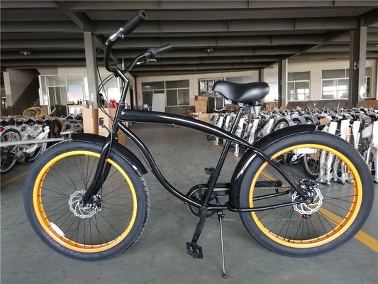 26 polegadas pneu 3,0 pneu gordo homens bicicleta cruzeiro de praia com Shimano 7 engrenagem e freio a disco