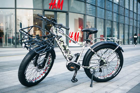 26" BaFang 1000W 48V 14AH Pneus Elétricos de Gordura Motor Médio Mountain Bike para o mercado dos EUA