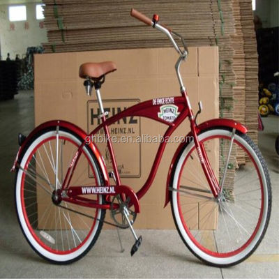 26&quot; Single Speed Steel Frame Foot Brake Beach Cruiser Bicicleta para Homens Adultos Promoção