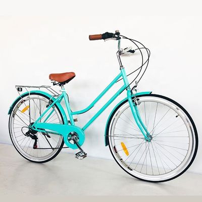 CPSC Colorido 700C CE Hi-Steel Lady City Bike com borda de alumínio e 7 velocidades