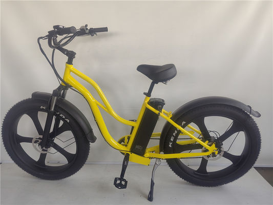 26 polegadas de gordura 4.0 Pneus 48V 750W 45KM/H 21AH Electric Beach Cruiser Bike com display LCD