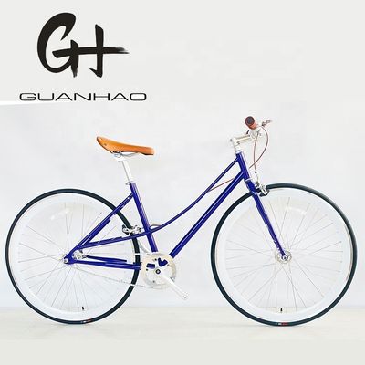Sem garfo Suspensão 700C Cr-MO aço Women Frame Inner 2 Speed Lady City Bike