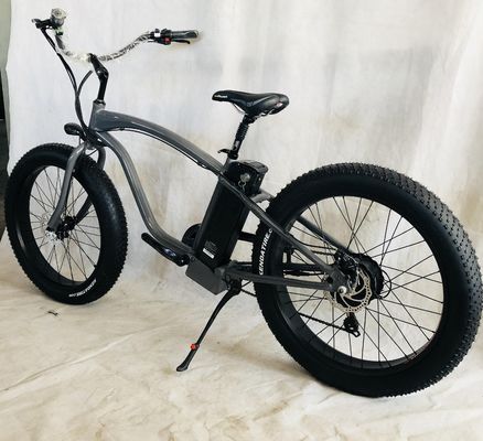 26" 1000W 48V 14AH Bateria de Lítio 55KM/H UL2849 Pneus Elétricos Gordos Bicicleta de Cruzeiro de Praia para Homens Adultos