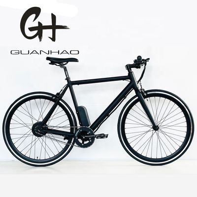 700C 24V 250W OEM Personalizado UL2849 CE 8.8AH Bateria de lítio 20KM/H Velocidade única Homens adultos Bicicleta elétrica de engrenagem fixa