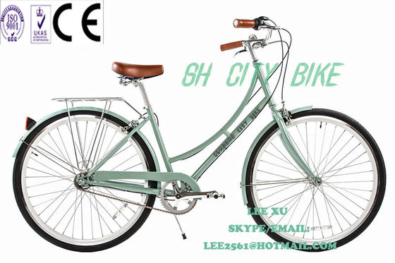 1.8m comprimento CE Europa OEM logotipo Hi-Ten Frame de aço Single Speed City Bikes para mulheres 26 polegadas