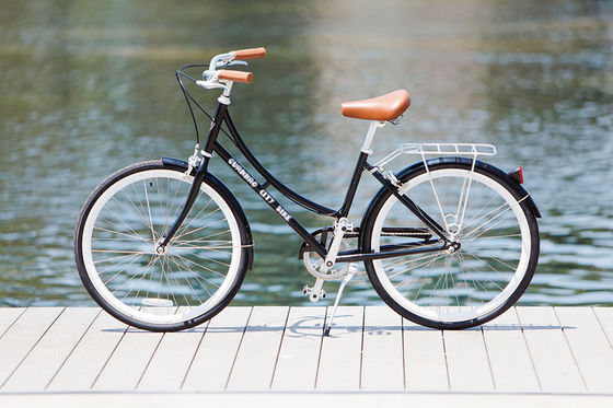 1.8m comprimento CE Europa OEM logotipo Hi-Ten Frame de aço Single Speed City Bikes para mulheres 26 polegadas