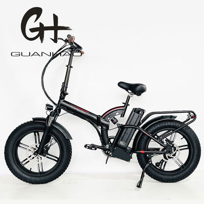 Crank de liga de 7 velocidades engrenagens de pneus gordos E-bike dobrável com bateria de lítio de 21A e motor de 750W