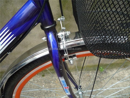 3-Piece Combo Offer Vintage Adult Men Single Speed Retro City Cruiser Bike com Cesto Frontal