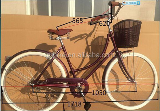 28 Inch City Bike OMA Bicicleta Popular Holandesa Bicicleta com estrutura de aço e material de garfo