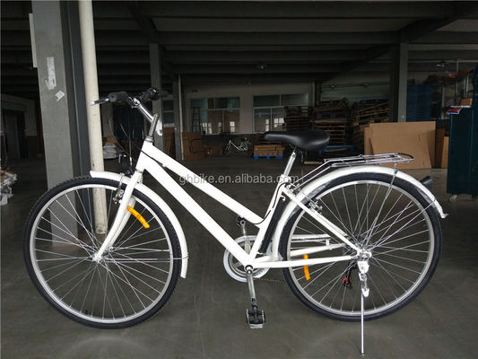 Bicicleta híbrida para adultos 700C 6 velocidades Lady City Cruiser Bicicleta com peso bruto de 17 kg