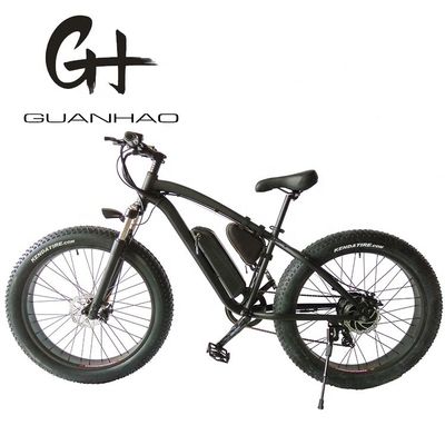 26&quot; 1000W 48V bateria de lítio 14AH pneu elétrico de gordura bicicleta de montanha com 7 velocidades