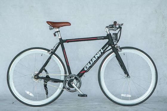 Cidade 700C 25KM/H CE 36V 8AH Bateria de lítio OEM personalizada 250W Europa Cidade de velocidade única Homens adultos Bicicleta de bateria oculta elétrica