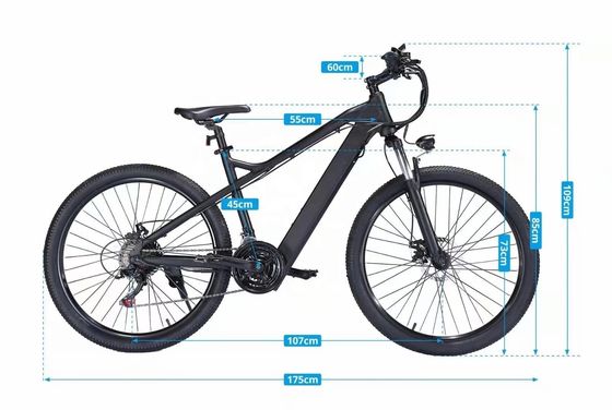 Potente 48V500W 14Ah Bateria de Lítio 26 &quot;Eletrônica MTB Mountain Bike com 7 velocidades