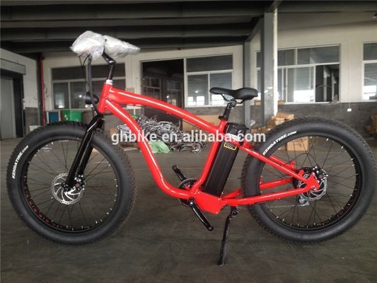 Quadro de liga de alumínio 26 polegadas 7 velocidades pneu de gordura bicicleta cruzeiro elétrico com bateria de lítio
