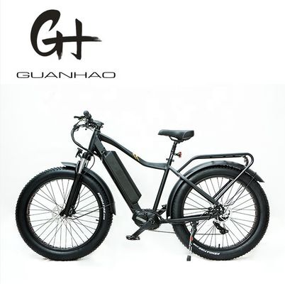26x4.0 Inch Mountain Electric Fat Tire Bike com motor de mergulho de 1000W e portador dianteiro
