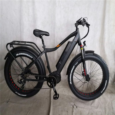 26x4.0 Inch Mountain Electric Fat Tire Bike com motor de mergulho de 1000W e portador dianteiro
