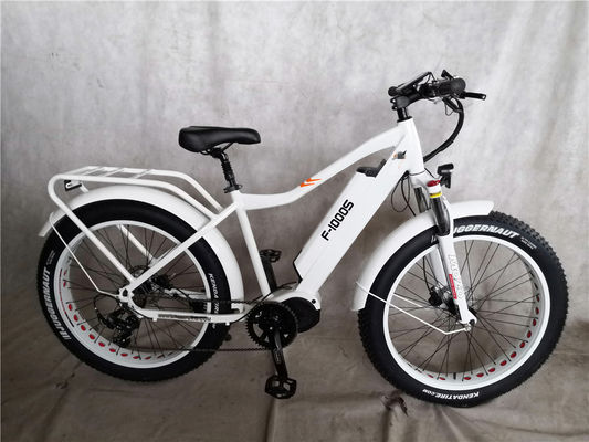 26x4.0 Inch Mountain Electric Fat Tire Bike com motor de mergulho de 1000W e portador dianteiro
