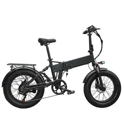 20&quot; Suspensão Completa Neve 500W 14AH 4,0 Fat Pneus Elétrico Bateria Escondida Bicicleta dobrável