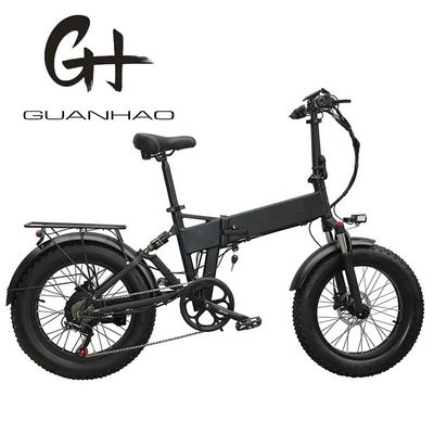 20&quot; Suspensão Completa Neve 500W 14AH 4,0 Fat Pneus Elétrico Bateria Escondida Bicicleta dobrável