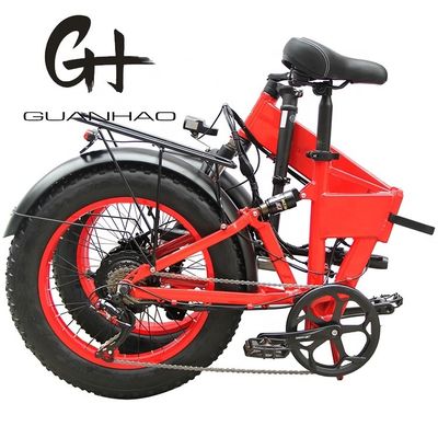 20&quot; Suspensão Completa Neve 500W 14AH 4,0 Fat Pneus Elétrico Bateria Escondida Bicicleta dobrável