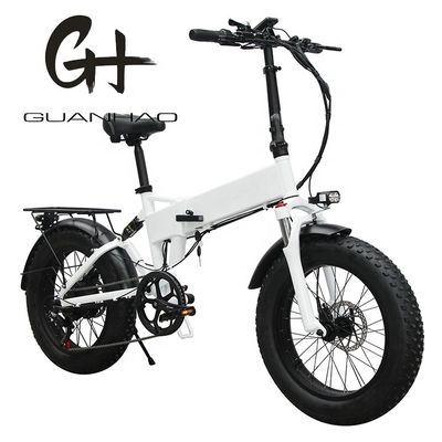 20&quot; Suspensão Completa Neve 500W 14AH 4,0 Fat Pneus Elétrico Bateria Escondida Bicicleta dobrável