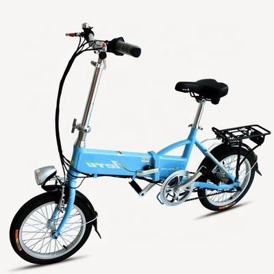 16&quot; Mini Folding Bike com 24V 250W Motor e 10AH Lithium Battery Gears Single Speed