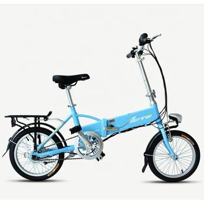 16&quot; Mini Folding Bike com 24V 250W Motor e 10AH Lithium Battery Gears Single Speed