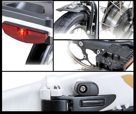 Certificada CE 20 &quot;Mini bicicleta elétrica dobrável com 7 marchas de velocidade e bateria de 10,5 AH