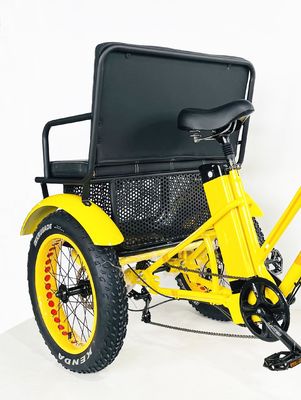 US Fat Tire Triciclo elétrico de passageiros com motor Bafang de 1000W e pedal de alumínio