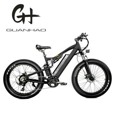 Pneus de 4 polegadas de tamanho 48V 1000W 50KM/H Suspensão completa 21AH Bicicleta Elétrica de Montanha E-Bikes