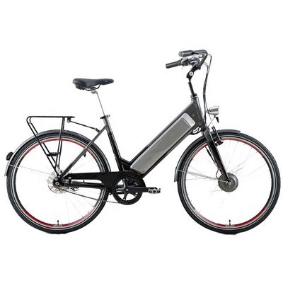 CE EN15194 Certificado Alumínio Step Thru 26 &quot;Smart Sensor City Bike Elétrico para Mulheres